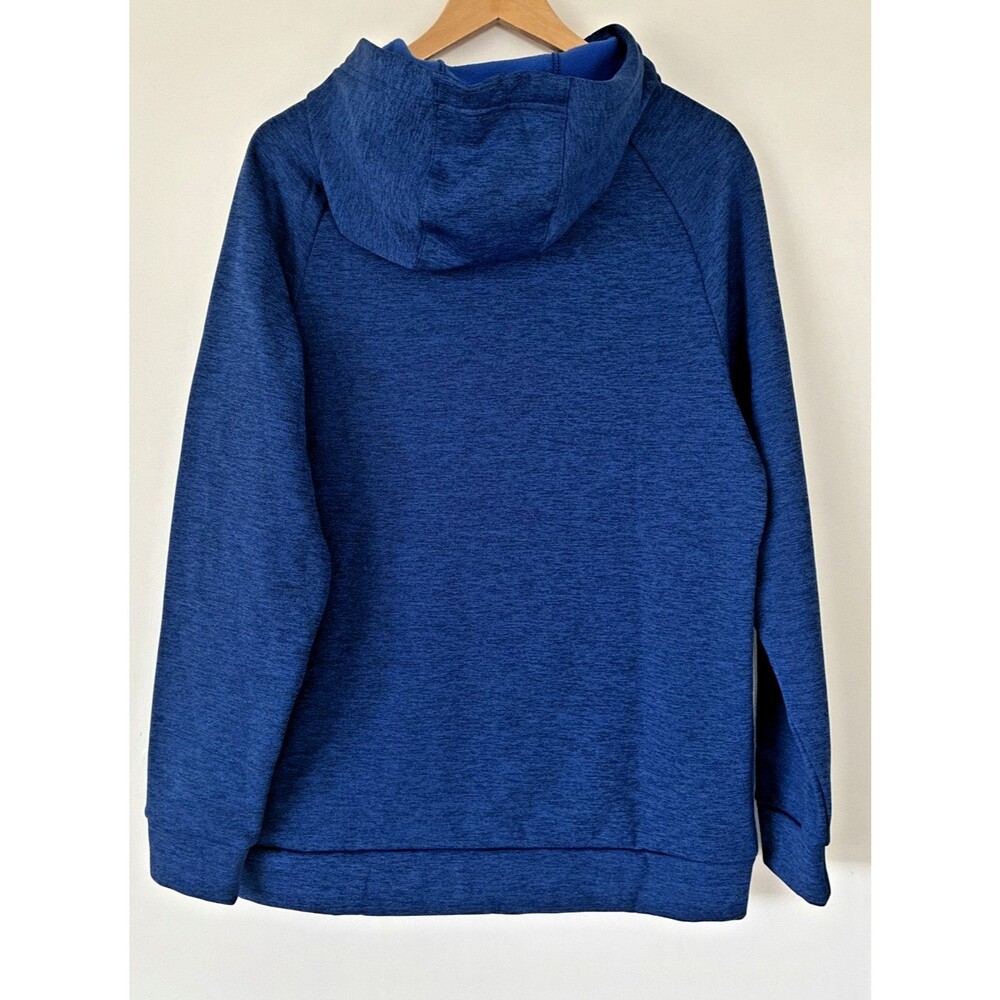 Nike Therma-FIT Hoodie Mens Small Blue Pullover Fleece Sweatshirt Swoosh Logo - Picture 5 of 7